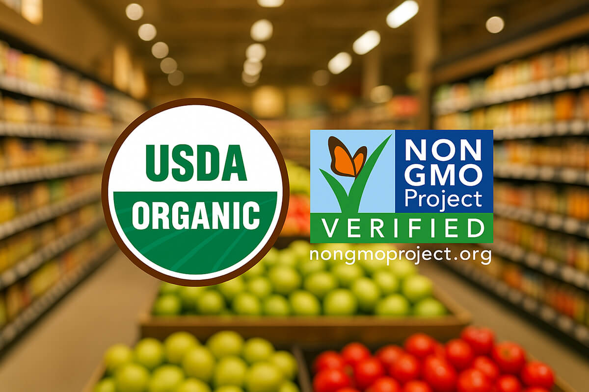 porównanie rozmiaru GMO ziemniaków obok małych organicznych