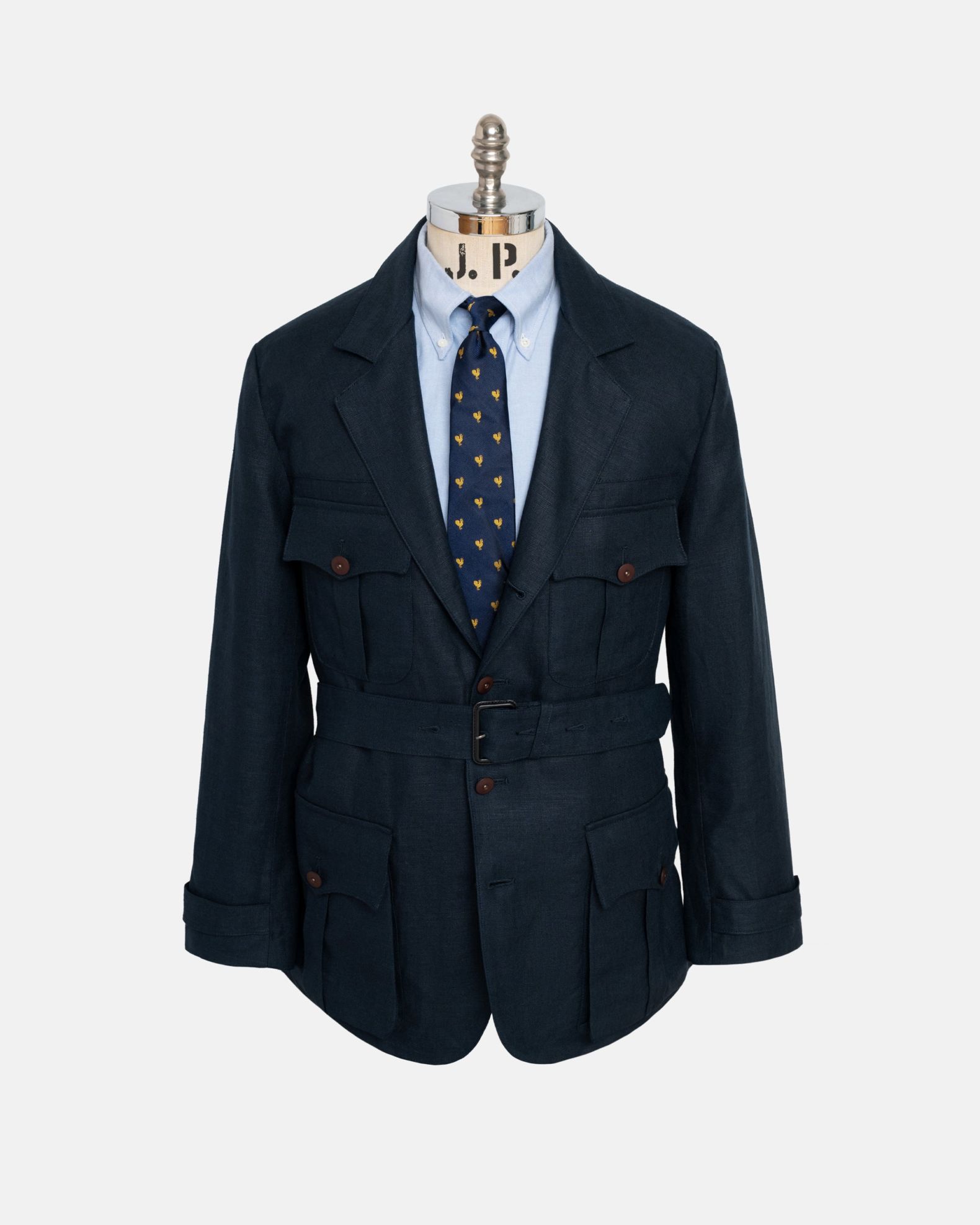 Beżowa lniana kamizelka w stylu casual